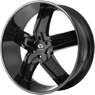 Lorenzo WL030 22x9 Black Wheel / Rim 5x4.5 with a 38mm Offset and a 72