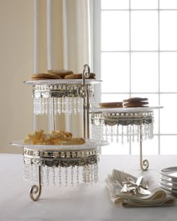 Folding Buffet Server with Glass Plates   