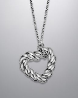 Y19XP David Yurman Cable Heart Necklace, 24L