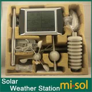 Pro Wireless Weather Station Touch Panel w Solar Sensor w PC Interface
