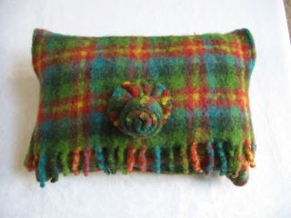Mackenzie Childs Highland Rose Lumbar Pillow w Silk Insert Pillow New