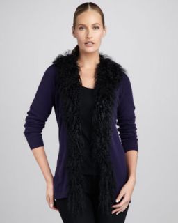 Vince Fur Trim Cardigan   