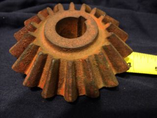 Orange Industrial Wheel Gear Machine Barn Farm Decor Steampunk iron