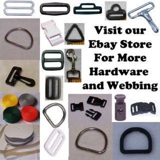  hardware, metal hardware, d rings, sliders, hook and loop, elastics