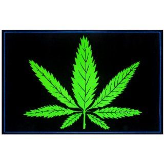 Pot Leaf Marijuana Weed, College Blacklight Poster Print