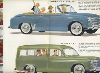 large 8 page 1954 Hillman Line by Rootes Motors of the United