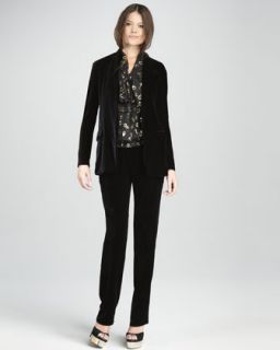 Diane von Furstenberg Yvan Velvet Jacket, Joanne Gem Jacquard Top