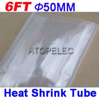  6ft Heat Shrink Tube Tubing 50mm Clear Color