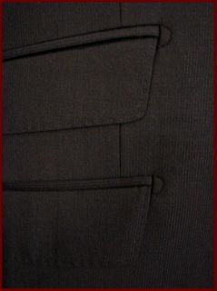 TIGLIO Italian Brunello Black Mini Stripe Suit 42S 2BT Slim Fit Retail