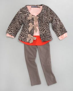 Juicy Couture Embellished Bow Top, Dot Jacquard Cardigan & Preppy