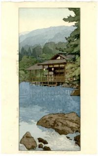 Hiroshi Yoshida Japanese Woodblock Print Summer Garden 1933 Jizuri