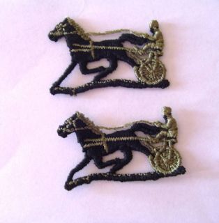 Harness Horse race Standardbred Appliques sew on Shirts hats etc