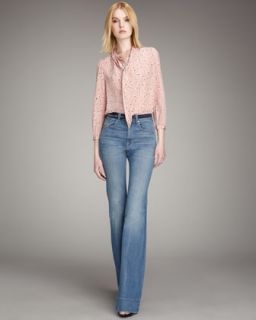 MARC by Marc Jacobs Kristi Tie Neck Top & 1970s Flared Jeans   Neiman