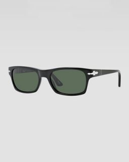 N22DK Persol Square Plastic Sunglasses, Black