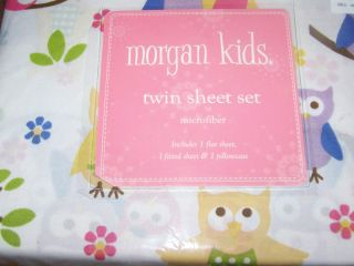 Twin Size Morgan Kids Woodland Owls Sheet Set Sheets & Pillowcase