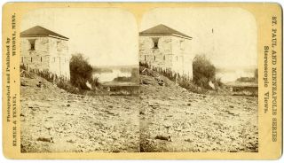 Fort Snelling & the Mississippi Stereoview   Elmer & Tenney of Winona