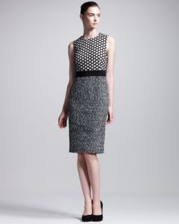 Giambattista Valli Lace/Tweed Combo Dress   