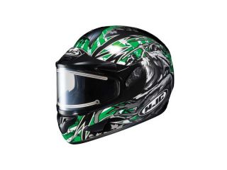 HJC CL 16 Slayer Snow Helmet with Electric Shield GREEN MED
