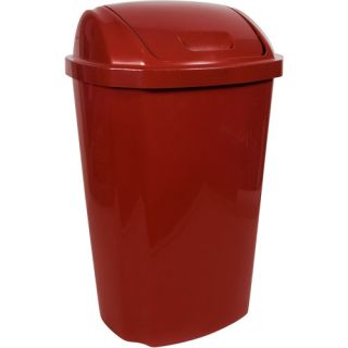 low prices quality products hefty 13 5 gallon swing lid trash can red