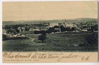 1902 harrisonburg va early town view postcard