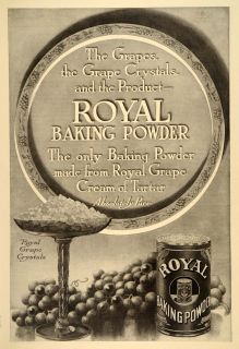  Ad Royal Baking Powder Grape Crystals Hoagland   ORIGINAL ADVERTISING