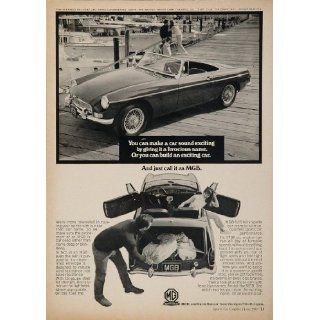 1967 Ad Vintage MGB Sports Car Trunk MG Austin Healey