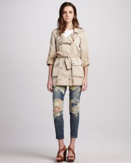 46MH Current/Elliott The Infantry Jacket & The Moto Patchwork Jeans