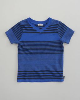  striped v neck tee sizes 2t 3t available in pier blue $ 44 00 splendid