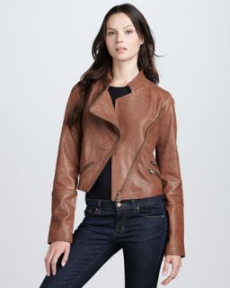MICHAEL Michael Kors Leather Motorcycle Vest & Coated Jeggings