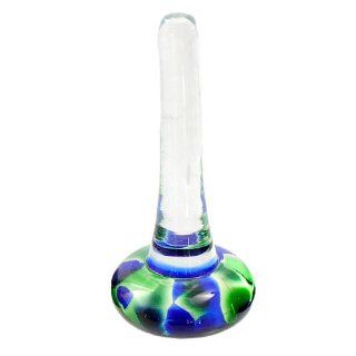 Blown Glass Ring Holder, Blue/Green Color