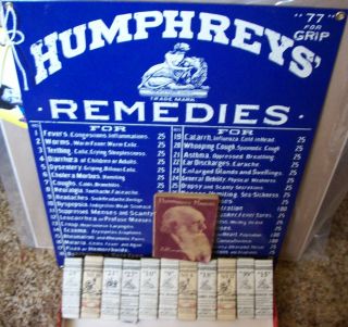 Antique Humphreys 4 Homeopathic Medicine Bottle Box Unopened Diarrhea