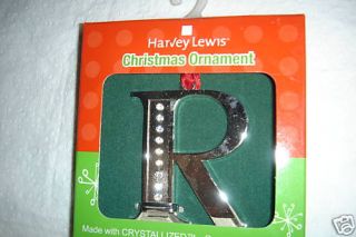 Harvey Lewis Letter  R  Monogram Ornament New