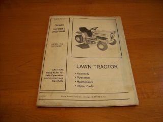 Vintage  Lawn Garden Tractor Mower Owners Manual Model 502 250891