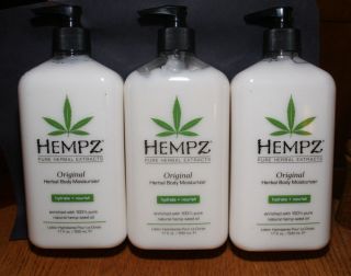 Hempz Original Herbal Body Moisturizer, 3 pack