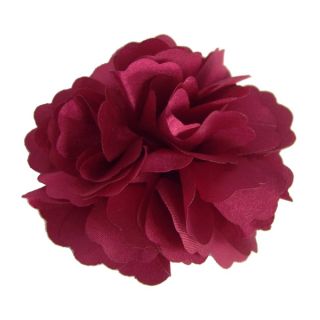 Silky Rose Flower Hat Hair Clip Brooch Pin 16 Colors