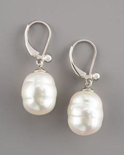 baroque pearl earrings white $ 75