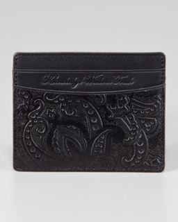 N1TZY Robert Graham Paisley Embossed Leather Credit Card Case