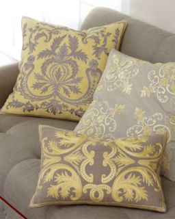 Gray Paisley Pillow & Throw   