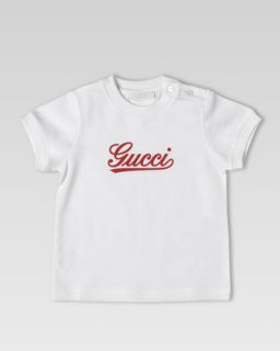 gucci script tee white red $ 85