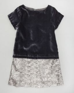 Charabia Velvet and Sequin Combo Dress   