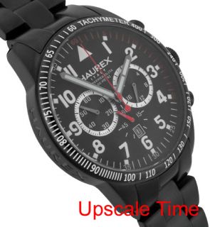 Haurex Italy Mens 0N300UNN Red Arrow Chronograph Black Dial Watch