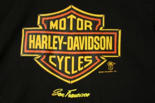  1987 San Francisco Frisco CA Vtg Holoubek Medium Biker T Shirt