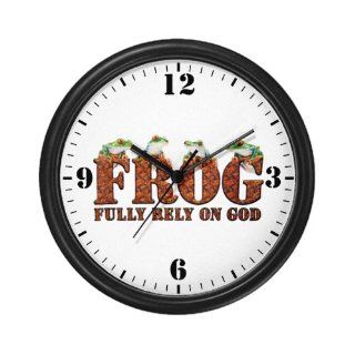 Wall Clock FROG Fully Rely On God 