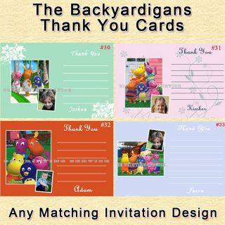  Birthday Invitation Thank You Cards Sticker Pkg Personalized