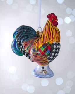 MacKenzie Childs Rooster Christmas Ornament   