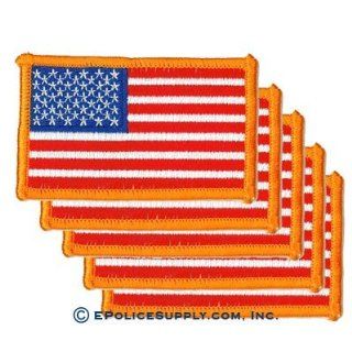 American Flag Patch (Dark Gold Border) 5 PACK Everything