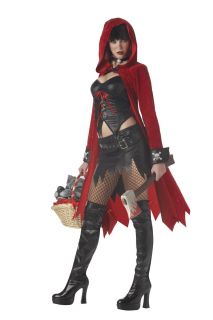 Women Sexy Rebel Toons Little Red Riding Hood Costume