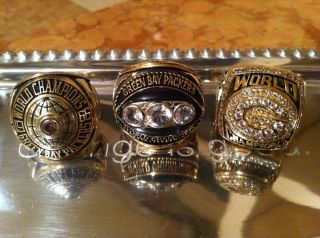 The Holy Trinity All Three Packers GOLD Superbowl Rings I II XXXI