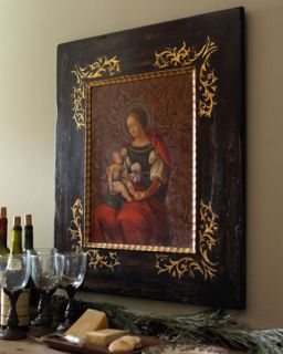 Framed Madonna & Child Painting   