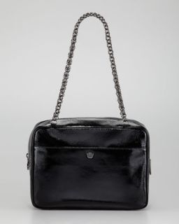 Eric Javits Carly Patent Shoulder Bag, Liquid Black   